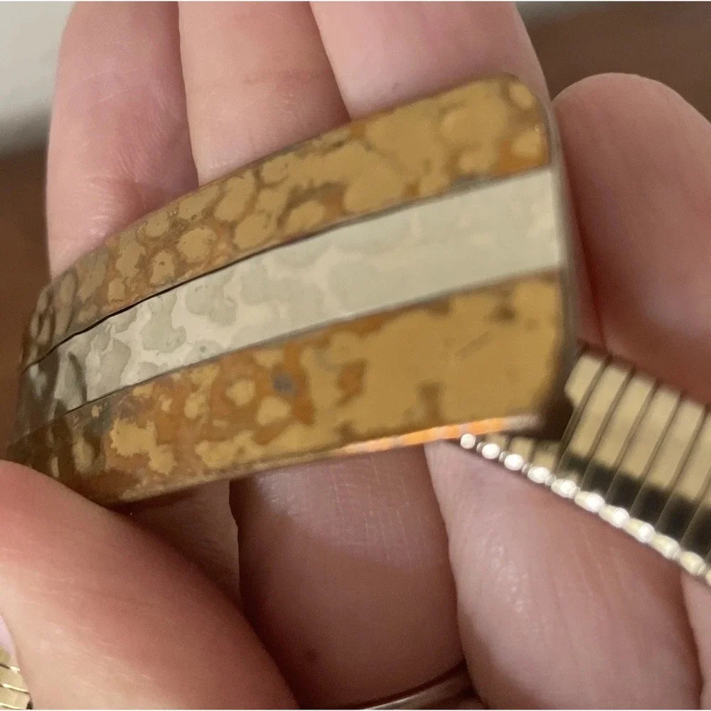 Vintage Gold Tone‎ Omega Chain Stretch Metal Belt 29